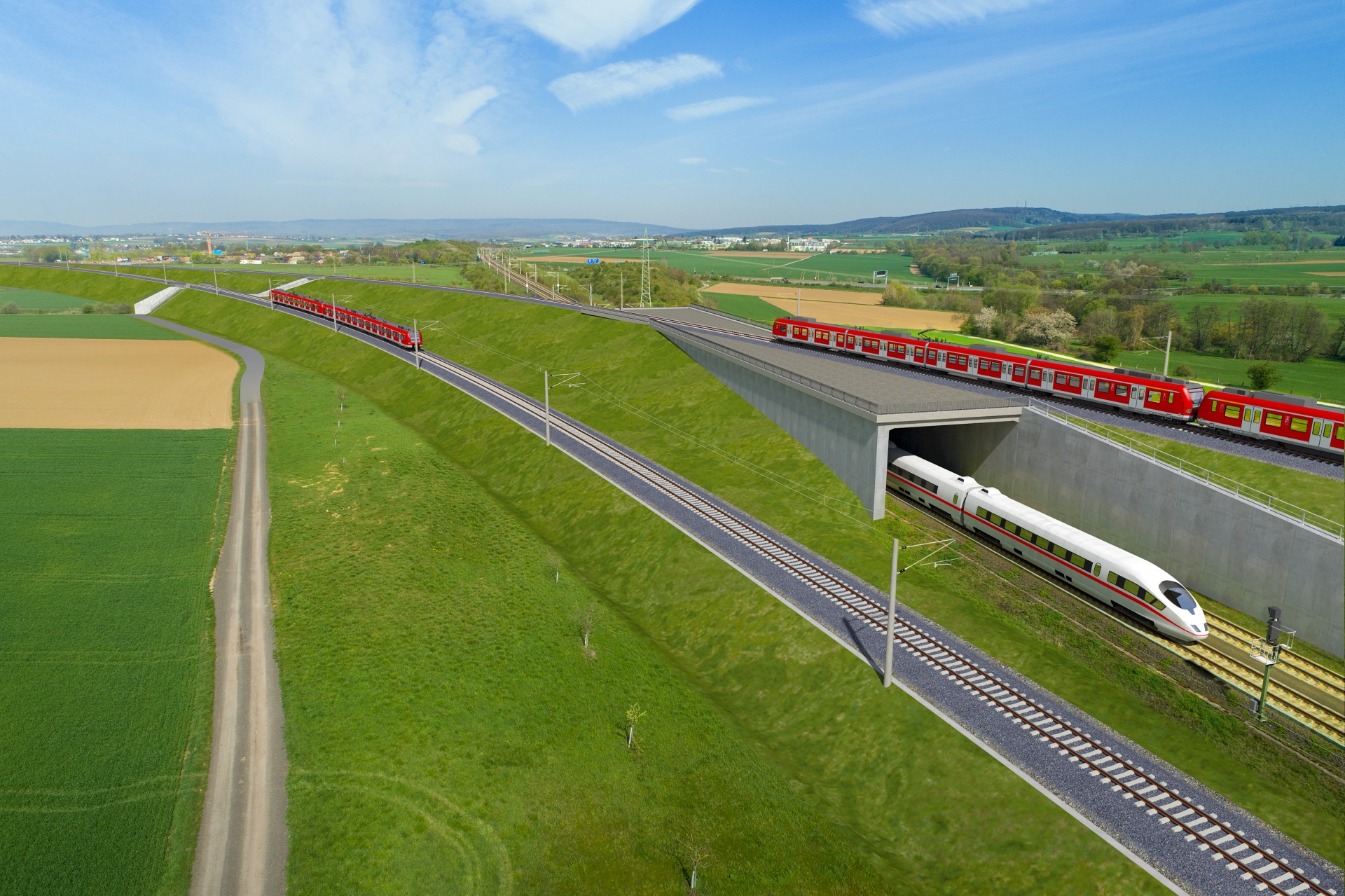 Zwei neue Gleise und ein Tunnel.